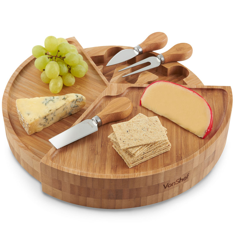 VonShef 3 Tier Fold out 4 Piece Cheese Board Set & Reviews Wayfair.co.uk